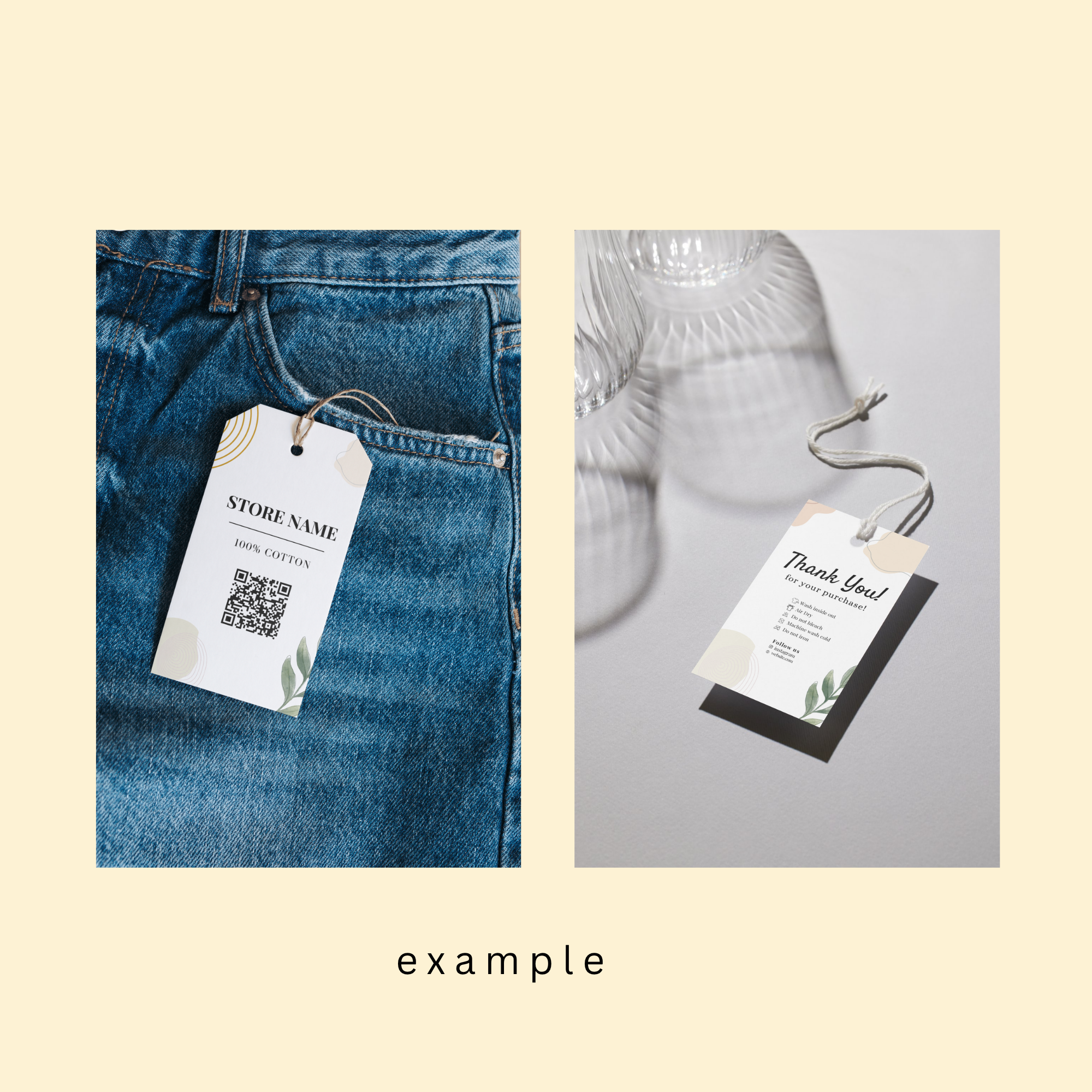 Hang Tag Label Editable in Canva