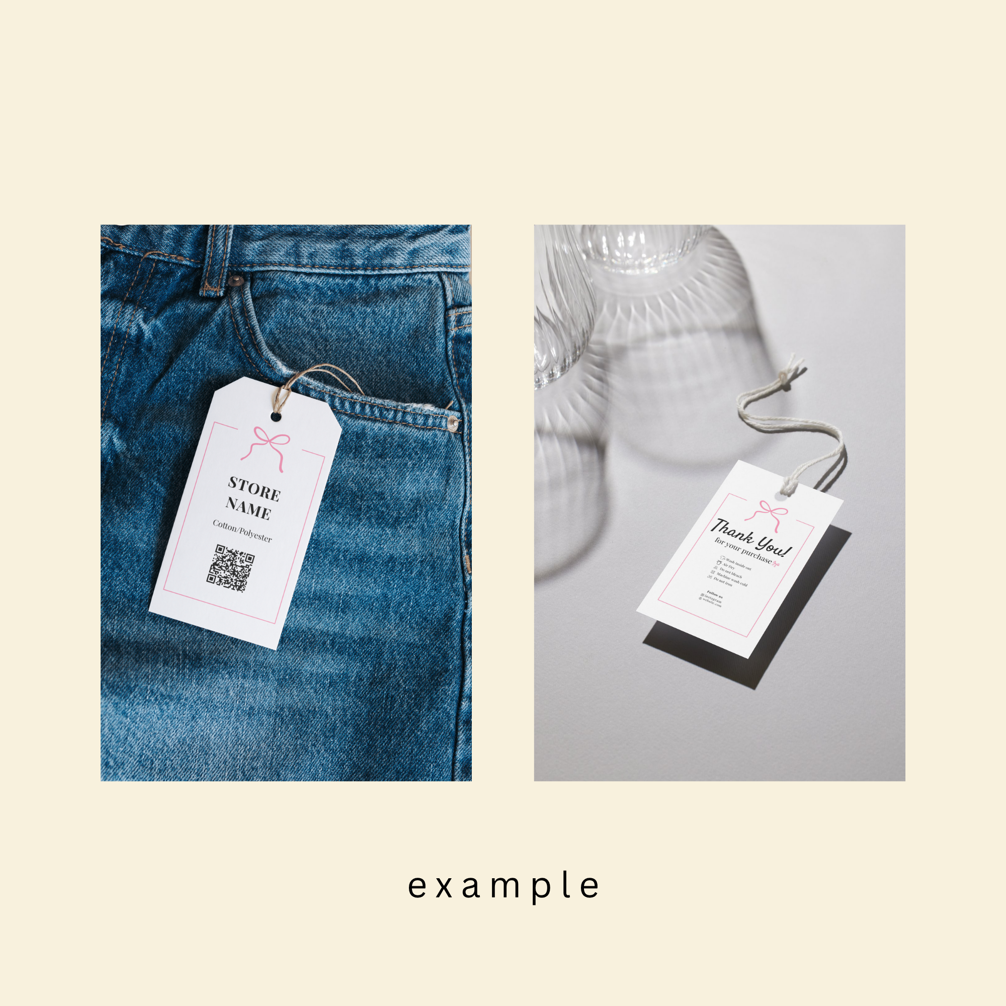 Hang Tag Label Editable in Canva