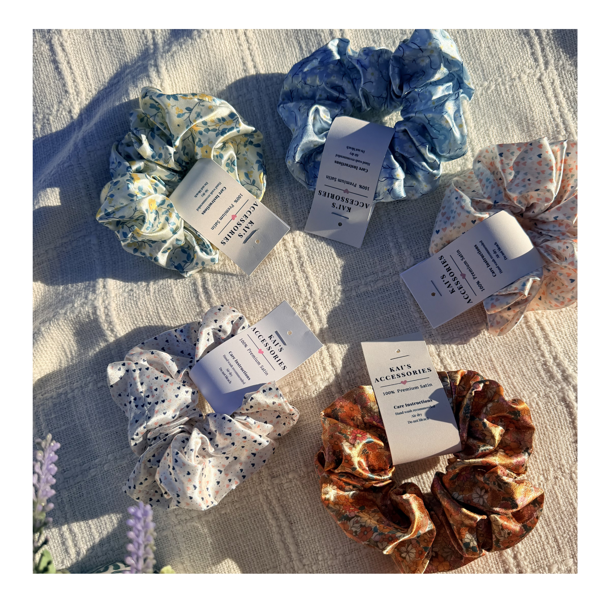 5Pck Assorted Scrunchies