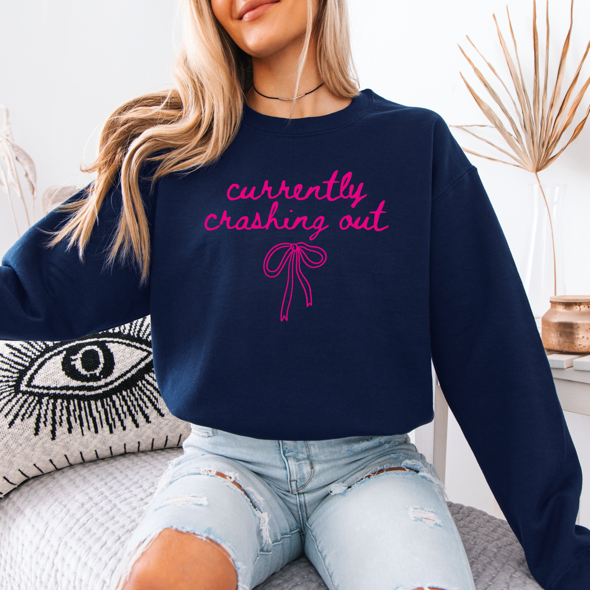 Currently Crushing Out Puff Print Sweatshirt