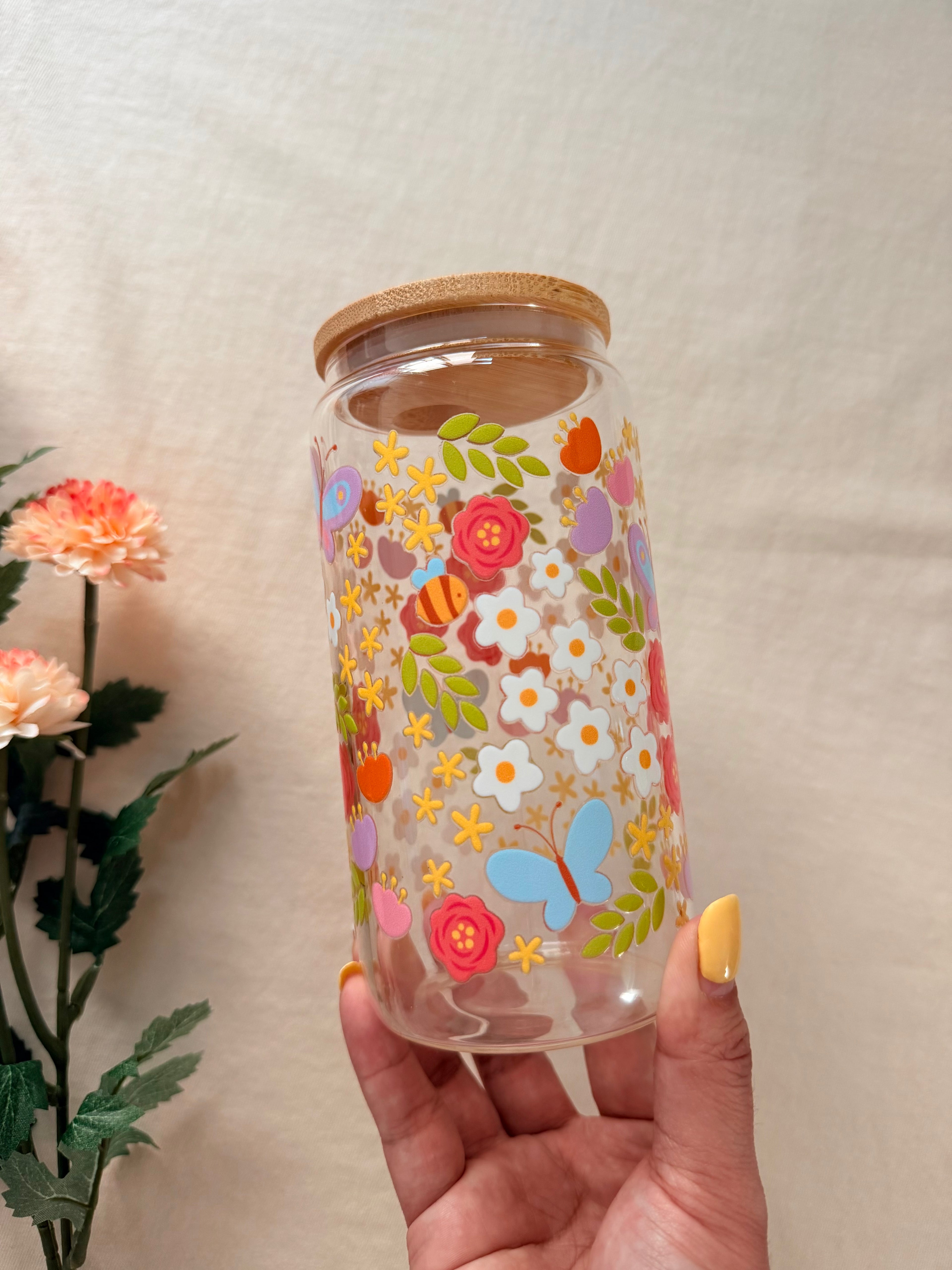 Retro Floral Cupwrap 16oz
