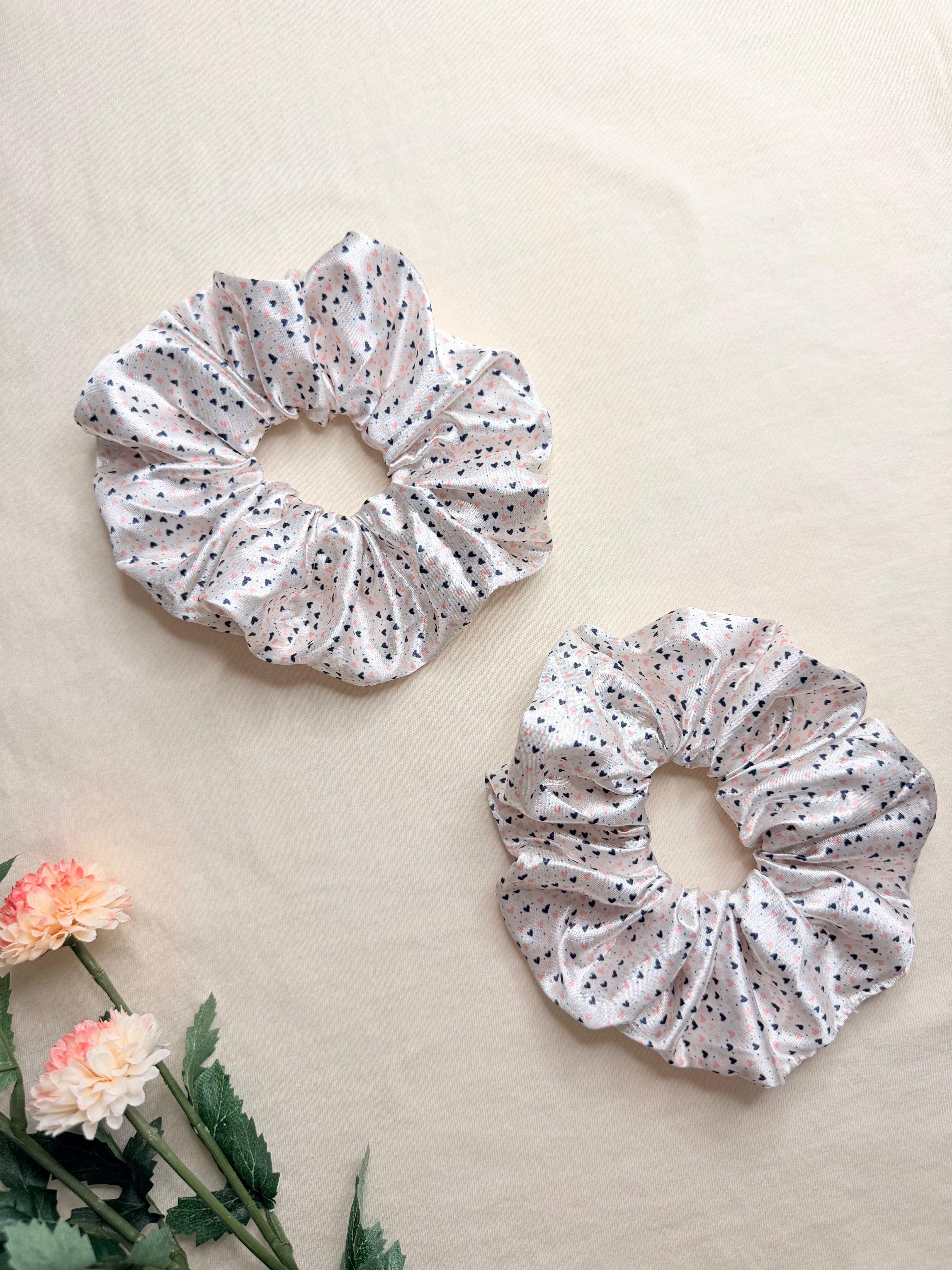 Mini Hearts Scrunchie