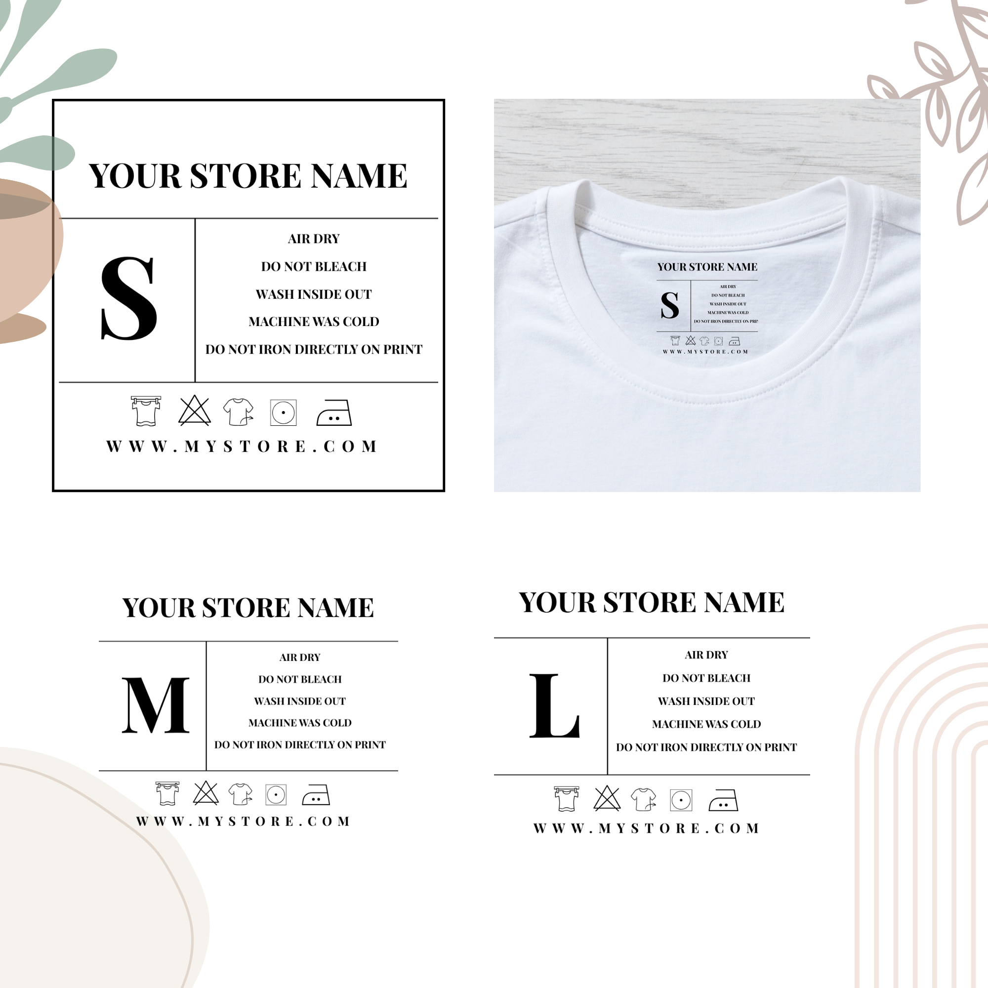 Neck Tag Label Editable in Canva